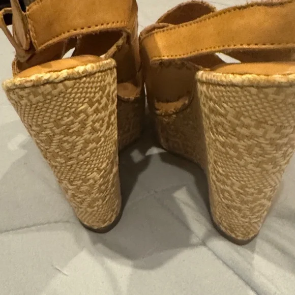 Born Light Brown Wedge Sandals - Picture 3 of 6